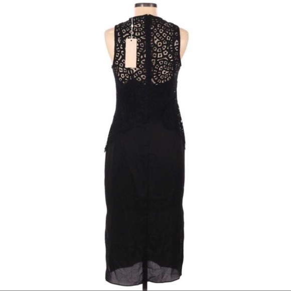 KEEPSAKE THE LABEL Be The One Black Midi Dress Size Medium NEW - Picture 3 of 12